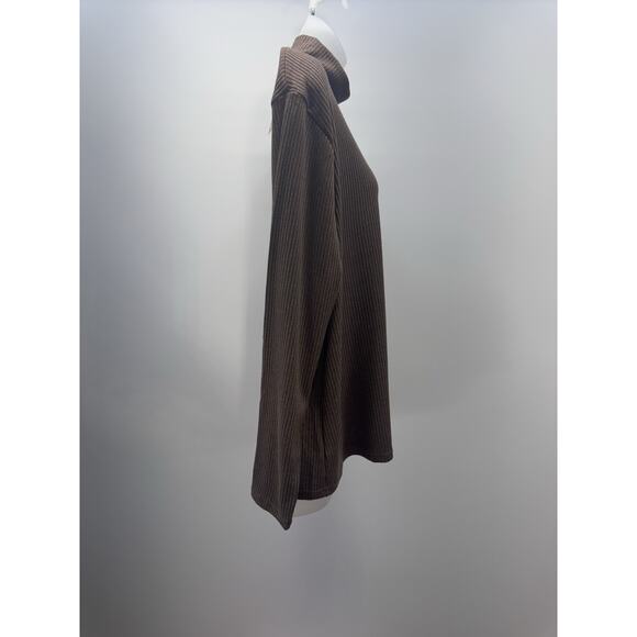 Coco+Carmen Brown Knit Ribbed Turtle Neck Women's Size XXL New With Tags - Picture 5 of 9